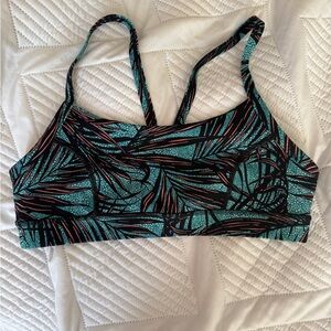 Lululemon Athletica Teal and Black Sports Bra